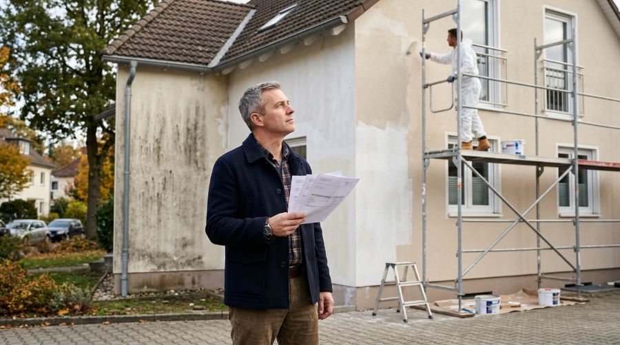 Fassade streichen Kosten pro Quadratmeter