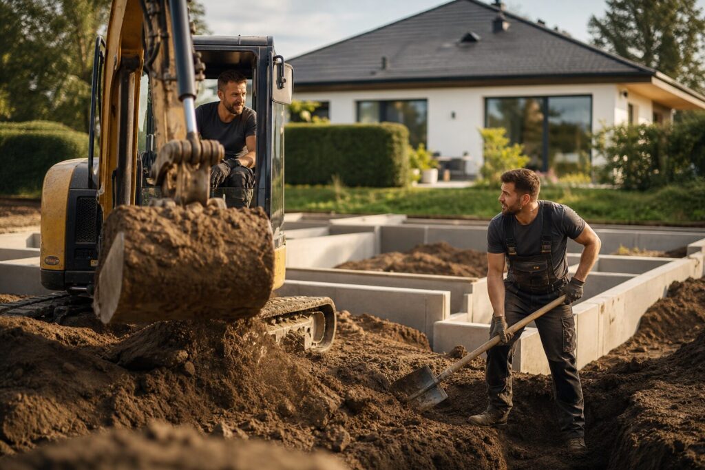 Erdarbeiten Kosten beim Hausbau