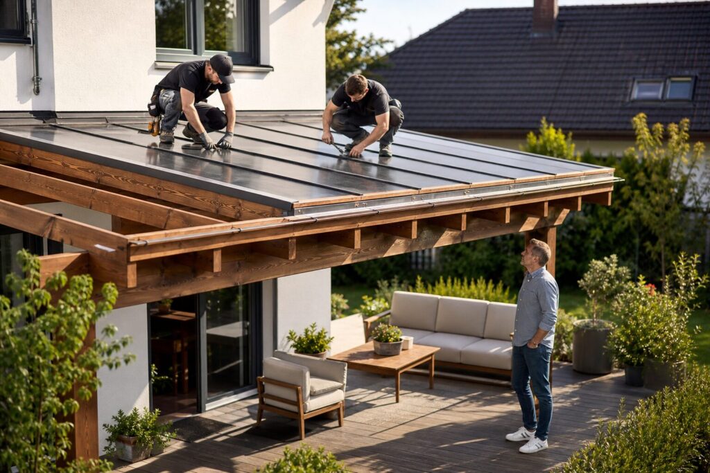 Terrassendach bauen lassen Kosten